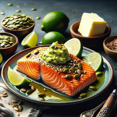 Image of Salmon with Pepita Lime Butter