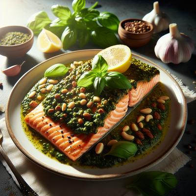 Image of Salmon with Pesto Crust