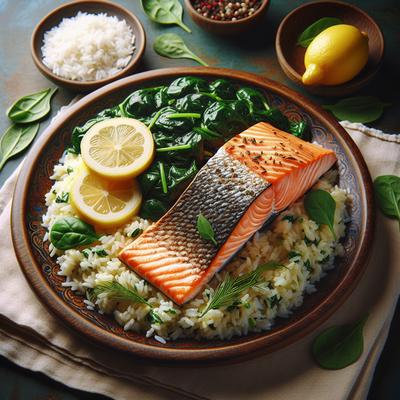Image of Salmon with Rice Florentine