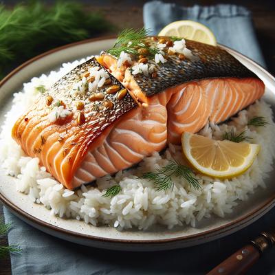 Image of Salmon with Rice Stuffing