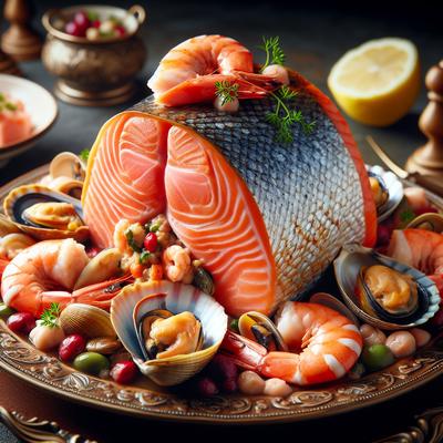 Image of Salmon with Seafood Stuffing