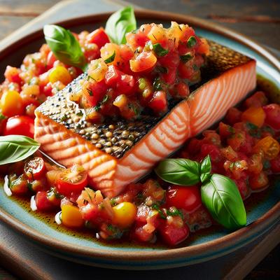 Image of Salmon with Tomato Basil Relish
