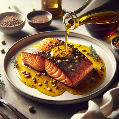 Image of Salmon with Wine Mustard Sauce
