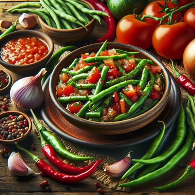Image of Salsa and Chiles Green Beans