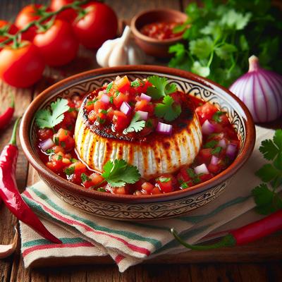 Image of Salsa Baked Goat Cheese