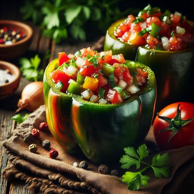 Image of Salsa Stuffed Peppers