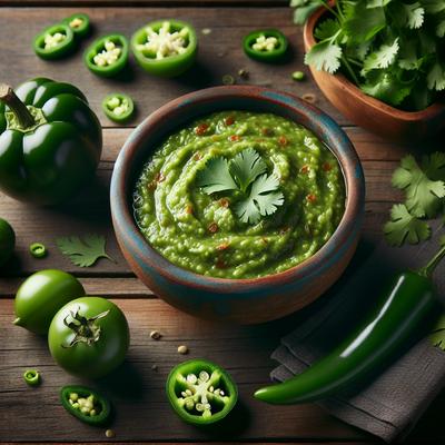 Image of Salsa Verde Green Tomatillo Sauce for Enchiladas