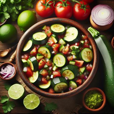 Image of Salsa with Zucchini with a Hint of Lime