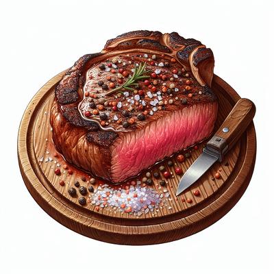 Image of Salt and Pepper Crusted Steak