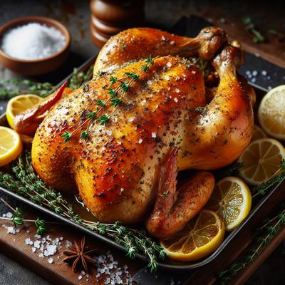 Image of Salt Rubbed Roast Chicken with Lemon Thyme