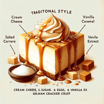 Image of Salted Caramel and Vanilla Cheesecake