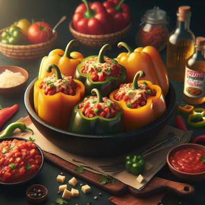 Image of Sam's Salsa Stuffed Bell Peppers
