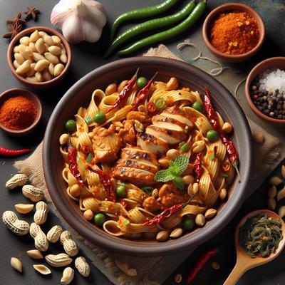 Image of Sam's Spicy Peanut Butter Pasta with Chicken