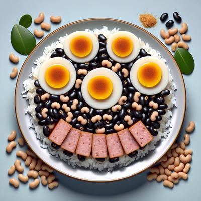 Image of Samantha's Spam Tastic Black Eyed Peas and Rice