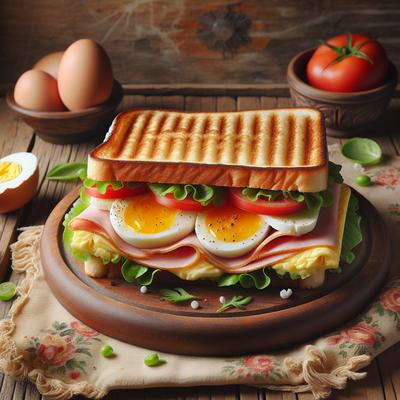 Image of Sandwich Press Recipe Cozy Eggs