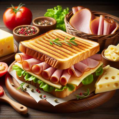 Image of Sandwich Press Recipe Homestyle Ham and Cheese