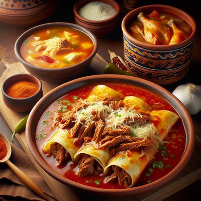 Image of Sarah's Beef Enchiladas with Chicken Soup