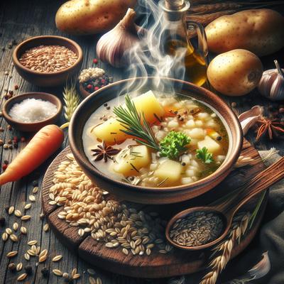 Image of Sarah's Potato Barley Soup