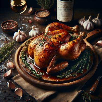 Image of Sarasota's Roasted Whole Chicken with a White Wine Sauce