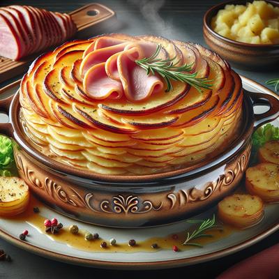 Image of Sarasota's Supreme Smoky Scalloped Potatoes Ham