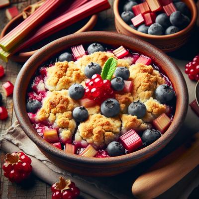 Image of Saskatoon Rhubarb Crisp