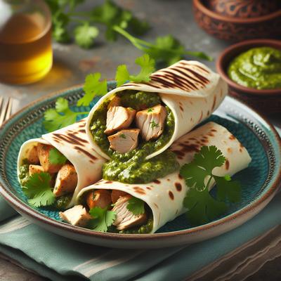 Image of Sassy Chicken Wraps W Cilantro Pesto