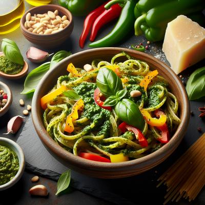 Image of Sassy Pesto Pasta and Veggies