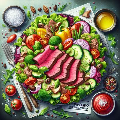 Image of Sassy Roast Beef Salad Low Carb
