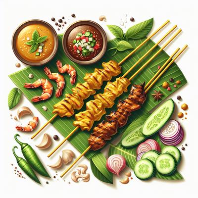 Image of Satay Chicken Beef or Shrimp