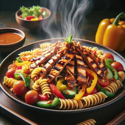 Image of Satay Chicken Pasta Salad