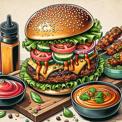 Image of Satay Hamburger Recipe