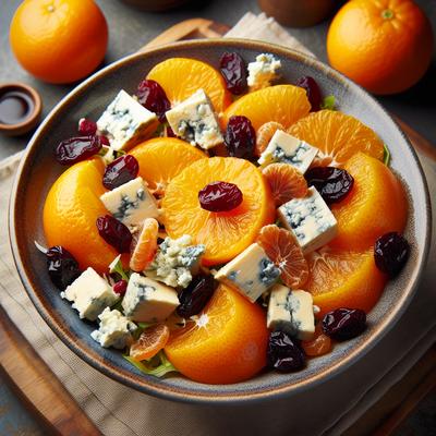 Image of Satsuma Oranges Dried Cranberries Blue Cheese Salad