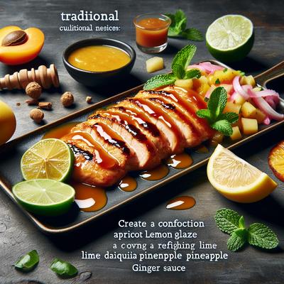 Image of Sauces Apricot Lemon Glaze Lime Daiquiri Pineapple Ginger