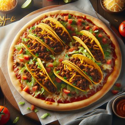 Image of Saucy Beef Taco Pizza