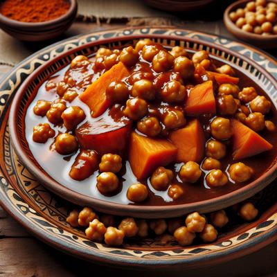 Image of Saucy Chickpeas and Sweet Potato