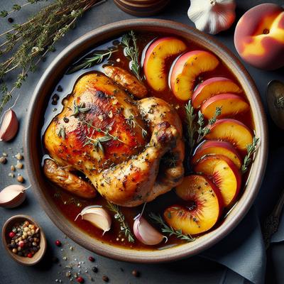 Image of Saucy French Chicken with Peaches