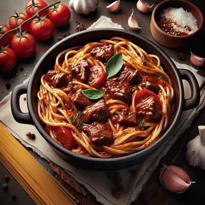 Image of Saucy One Pot Pasta and Beef Supper