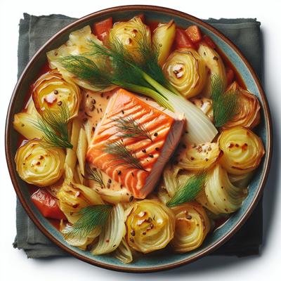 Image of Saucy Salmon Fennel and Potato Gratin Dauphinoise