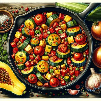 Image of Saucy Summer Squash Skillet