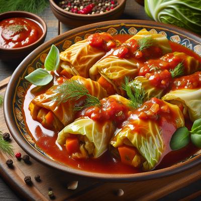 Image of Saucy Vegetarian Cabbage Rolls