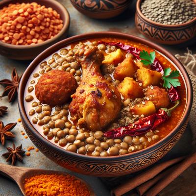 Image of Saudi Chicken Kofta and Lentil Stew Gluten Free
