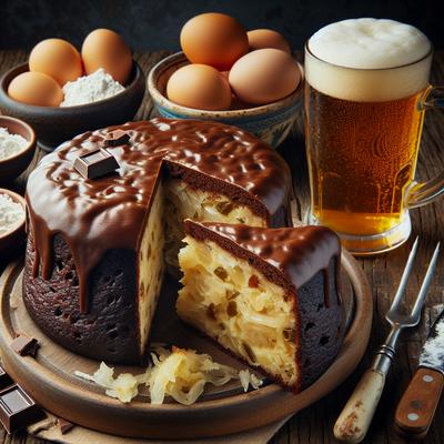 Image of Sauerkraut and Beer Fudge Cake