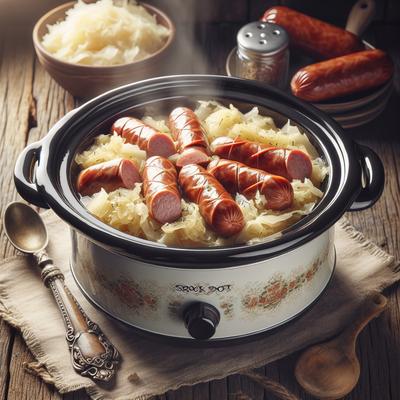 Image of Sauerkraut and Sausage in the Crock Pot