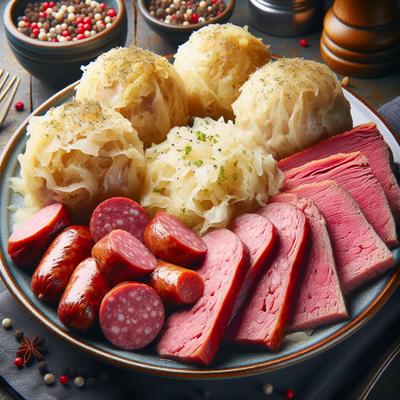 Image of Sauerkraut Balls with Polish Sausage and Corned Beef