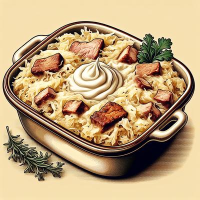 Image of Sauerkraut Hotdish