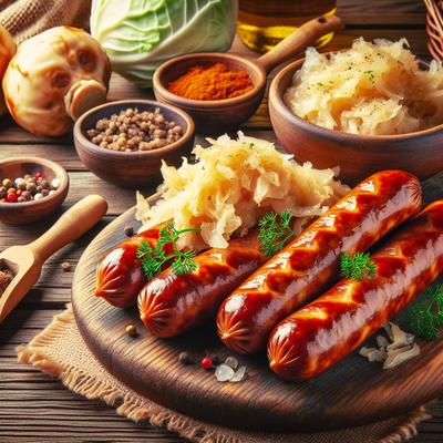 Image of Sauerkraut with Polish Sausage