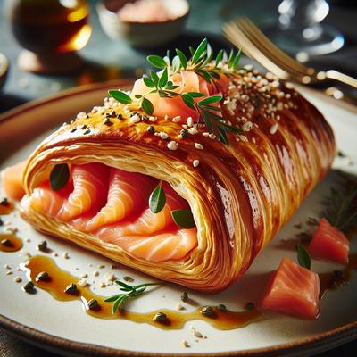 Image of Saumons Smoked En Pte Feuillete