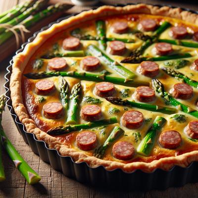 Image of Sausage and Asparagus Quiche