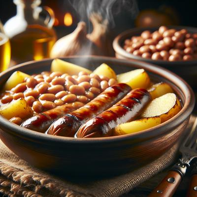 Image of Sausage and Beans with Potatoes