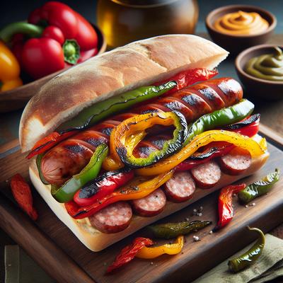 Image of Sausage and Bell Pepper Sandwiches